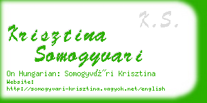 krisztina somogyvari business card